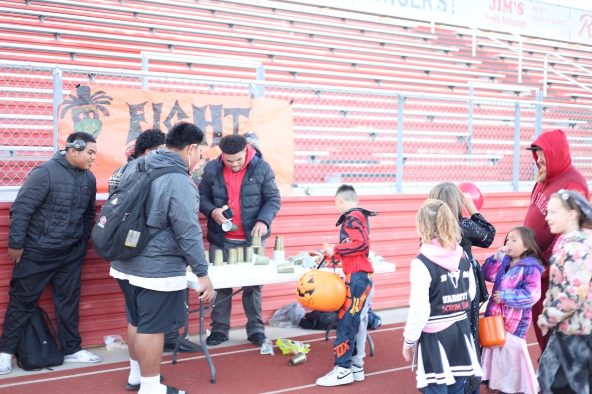 Kids coming to Granger for some candy. 