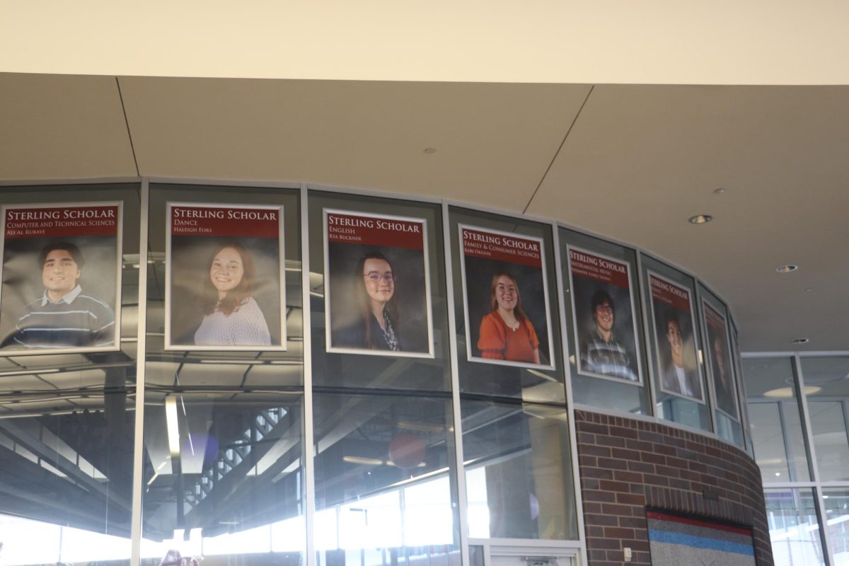 Class of 24' Sterling scholars being displayed on the alumni room. 