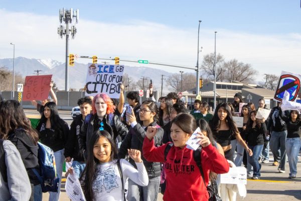 Granger High School's Students walk out against ICE